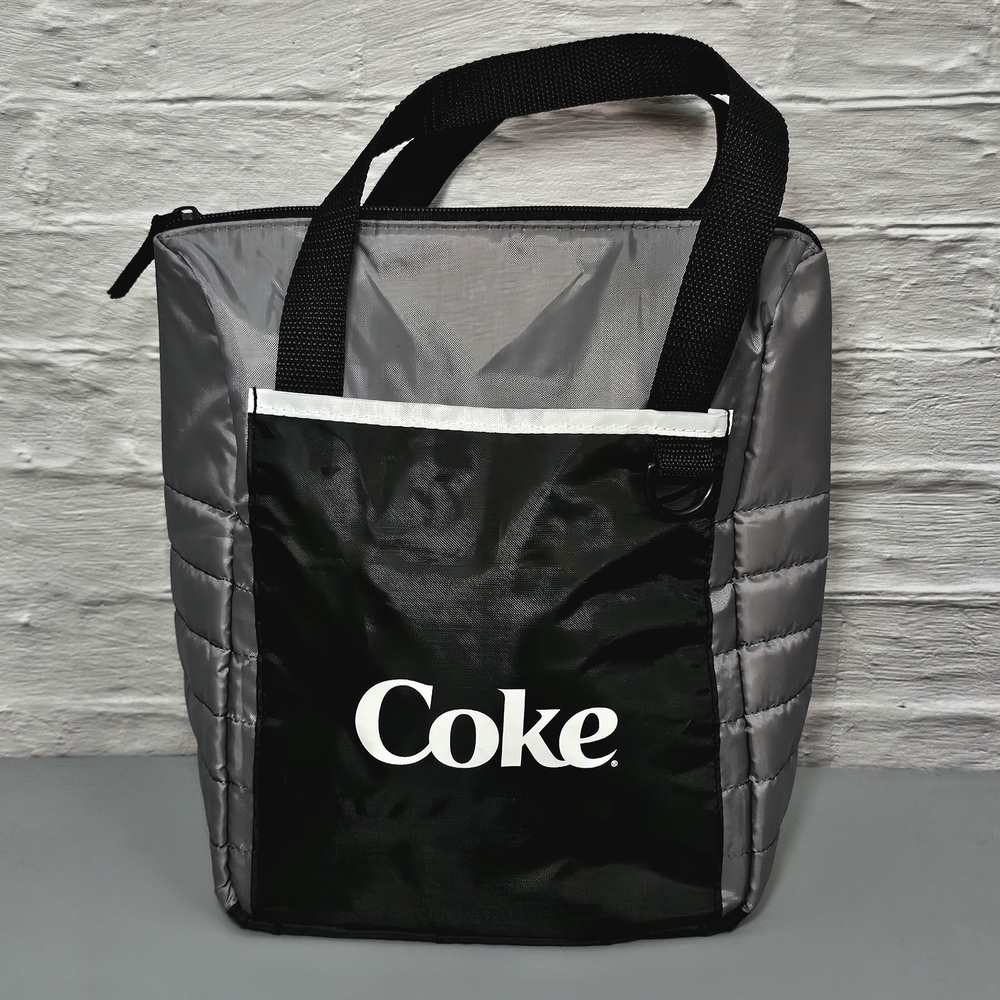 Coca-Cola 12 Can Cooler Insulated Bag Zip Close Fold Flat